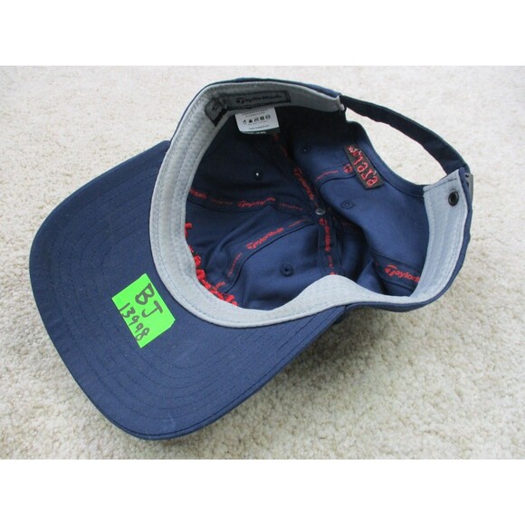 TaylorMade Hat Cap Fitted One Size Strap Back Blue Red Golf Golfer Mens - Picture 8 of 11